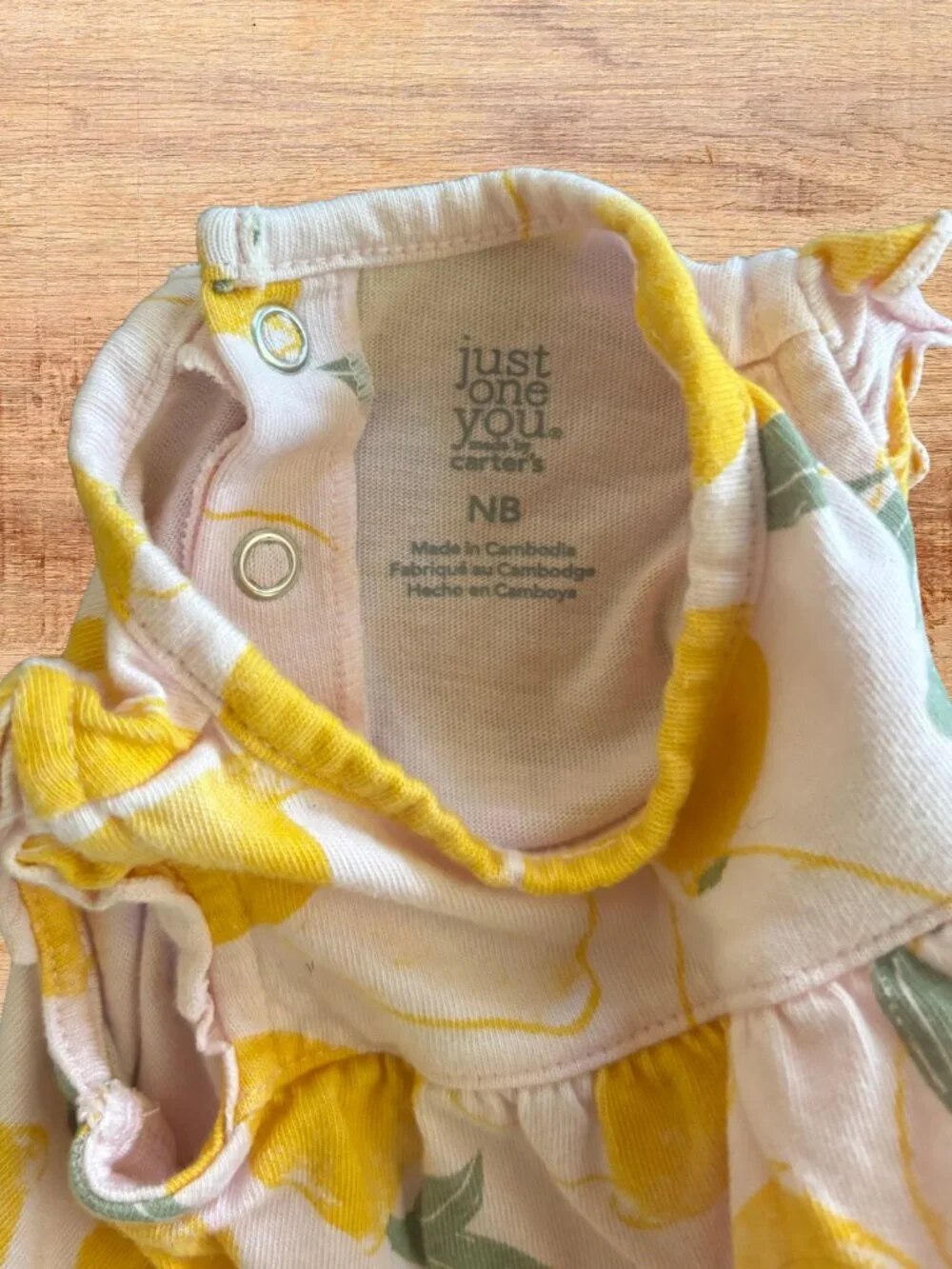 Newborn Carter's Romper Bundle 2 Pack Floral & Lemon Bubble Rompers